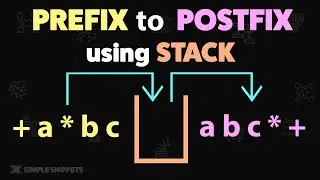 Prefix to Postfix Expression using STACK Data Structure (With Solved Example) | Rules + Pseudocode