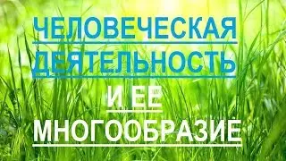 Человеческая деятельность и ее многообразие.