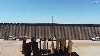 Border patrol releases Drone footage of new section of wall