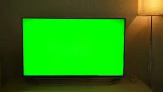 Green screen on tv   Free Stock Video