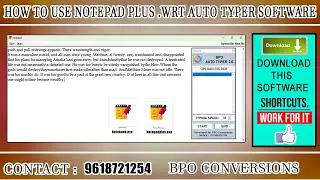 How to Use Notepad Plus  .WRT Auto Typer Software