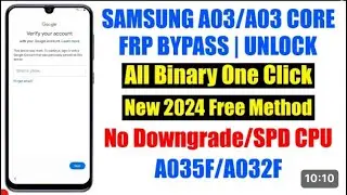 Samsung A03 Core FRP Bypass || SamsungA032F Google Account Bypass