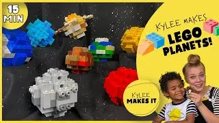 Kylee Makes Lego Planets! How to Make Lego Brick Solar System Planet Spheres with Basic Bricks