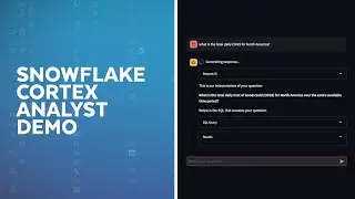 Demo: Snowflake Cortex Analyst To Augment Business Intelligence With AI