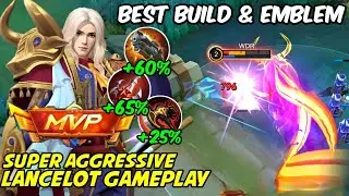 LANCELOT BEST BUILD AND EMBLEM 2024🔥| LANCELOT FAST HAND GAMEPLAY ⚡️| LANCELOT MLBB