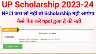 status not received from NPCI server | up scholarship npci problem | status from NPCI API Response