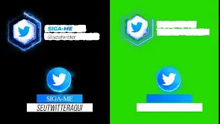 Animação TWITTER / Green screen twitter / lower third twitter / barrinha twitter, Chroma Key Twitter