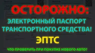 Осторожно: Электронный паспорт транспортного средства! (ЭПТС)