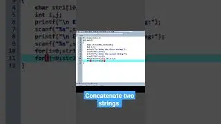 C program to concatenate two strings without using library function
