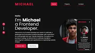 (PART 2) Personal Portfolio Website using HTML & CSS & JavaScript | WebDevWizard