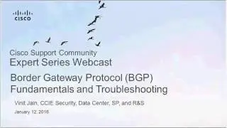 Live Webcast: Border Gateway Protocol (BGP) Fundamentals and Troubleshooting