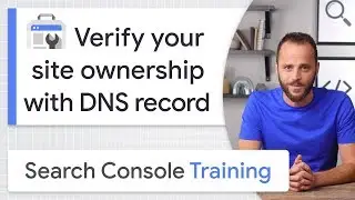 DNS record for site ownership verification - Google Search Console Training