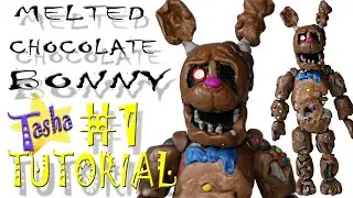 Растаявший шоколадный Бонни #1 ФНАФ АР Пластилин Melted Chocolate Bonny #1 FNaF AR from Plasticine