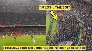 😍 Barcelona Fans chanting “Messi, “Messi” at Camp Nou during Barcelona vs Real Madrid (El Clasico)