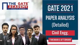 GATE 2021 Exam Analysis | Civil Engineering (CE-1, CE-2) | Difficulty Level,Cut Off Marks,Weightages