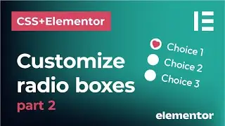 Style radio and checkmark field box in CSS and Elementor forms with custom icons | Part 2