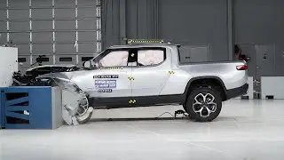 2024 Rivian R1T updated moderate overlap IIHS crash test