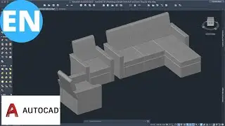 AutoCAD 3D | Modeling a Simple Armchair and Sofa | Step by step