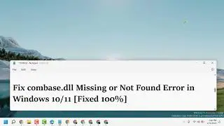 Fix combase dll Missing or Not Found Error in Windows 10 Tutorial