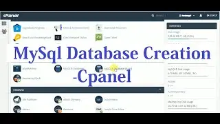 MySql Database creation from Cpanel and PHPMyAdmin | How to create a database user from Cpanel