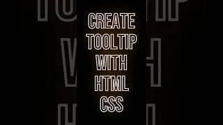 How To Make Tooltip? | Html Css Javascript 