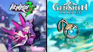 Genshin Impact Mini Seelie VS Honkai Impact ELF