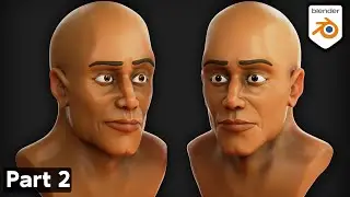 Part 2: Stylized Male Head Character Sculpt (Blender Tutorial)