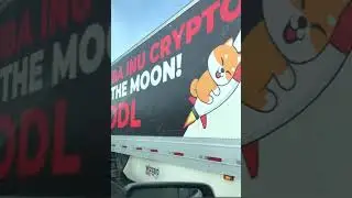 “Shiba Inu Crypto to the Moon HODL” written on American Truck!