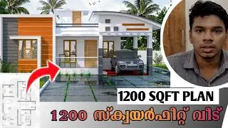 1200 sqft Kerala Home Plan | Kerala Budget home plans - Haneed Anugrahas
