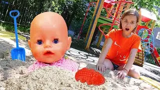 Играем с Беби Бон на детской площадке — куда пропала кукла? Видео для девочек — игры в дочки матери