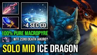 WTF MID ICE DRAGON 4 Sec CD Frost Liquid 100% Unkillable Mid Jakiro Endless Slow DPS Dota 2