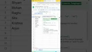 Convert English to Hindi in Google Sheets 