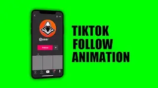 TikTok Follow Animation Style Phone For Your Videos - GREEN SCREEN