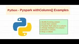 Python - Pyspark withColumn function Examples - Pass null value and many more