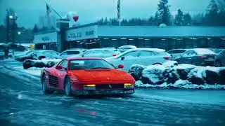 FERRARI IN SNOW EDIT #ferrari #ferrariedit #ferraritestarossa #snow