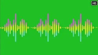 Green screen audio spectrum without music Animation HD | Colourful Equalizer Animation Effect