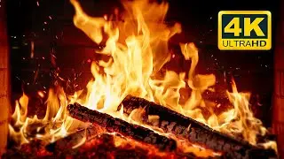 🔥 Cozy Fireplace 4K (12 HOURS). Fireplace with Crackling Fire Sounds. Crackling Fireplace 4K