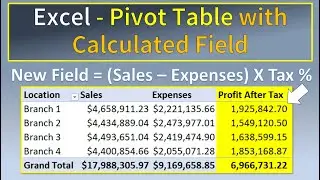 Excel Pivot Table Add Calculated Field