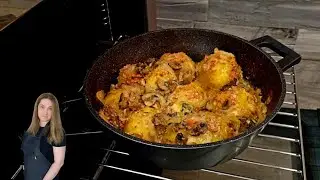 Вкусный ужин мясо & картофель   Простой рецепт  Картошка в духовке АСМР рецепт