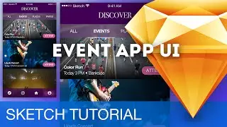 Event App UI (iOS) • Sketchapp Sketch 3 Tutorial & Design Workflow