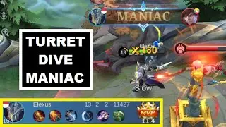 Argus Revamp Nerf Maniac Under Turret Gameplay (Nerf Can't Stop Me) - Revamped Argus Tower Dive MLBB