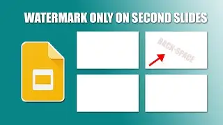 How to insert watermark only on second slides in google slides