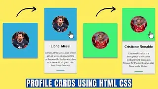 Profile Card Design With Hover Effect | HTML and CSS | HowToCodeSchool.com