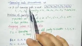 Hamming code | Error correction | Networking | Part-31 | Niharika Panda