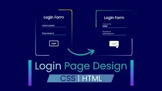 Animated Login Page Design With Cool Effects Using CSS And HTML @Codingstar Tutorials