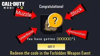 Redemption Code for Forbidden Weapon to Free Gun Part (Garena) | COD MOBILE