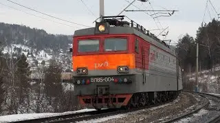 Train videos. Trains in winter in Siberia. Trans-Siberian Railway. Zikovo - Sorokino stretch.