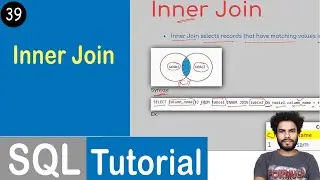 #39 SQL Join Clause | Inner Join in SQL | SQL Tutorial