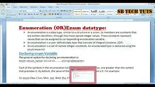 Enumeration in C with Program | Enum Datatype in C | Enumeration | C Language | Telugu