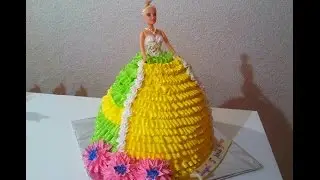 ТОРТ КУКЛА БАРБИ Как сделать торт КУКЛУ БАРБИ  Торты для девочек Barbie Doll Cake
